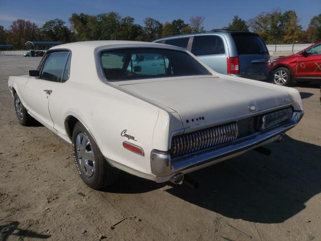 8F91F555583 - 1968 MERCURY COUGAR WHITE photo 3