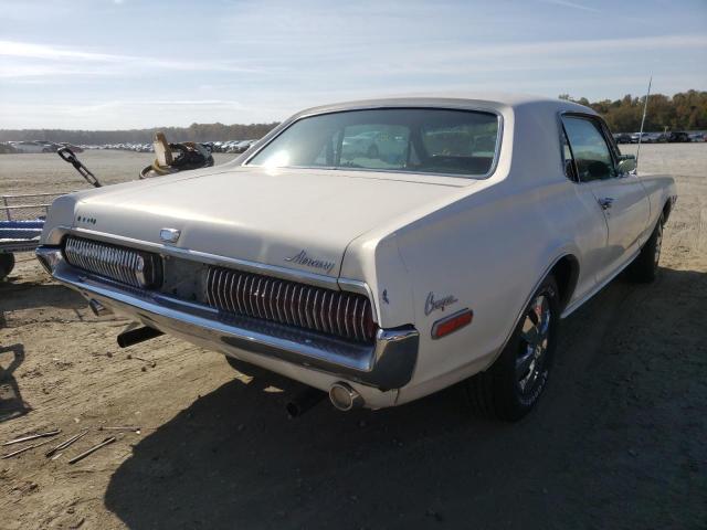 8F91F555583 - 1968 MERCURY COUGAR WHITE photo 4