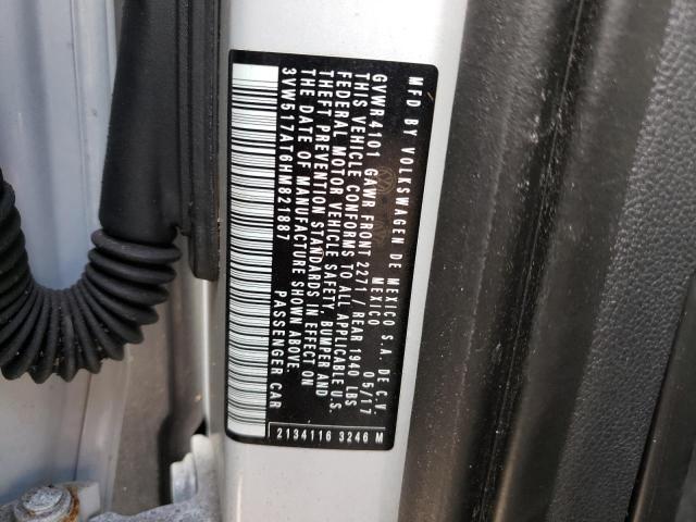 3VW517AT6HM821887 - 2017 VOLKSWAGEN BEETLE S/S 蓝色 照片 10