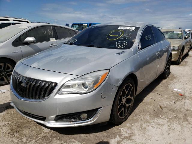 2G4GL5EX7H9136289 - 2017 BUICK REGAL SPOR SILVER photo 2