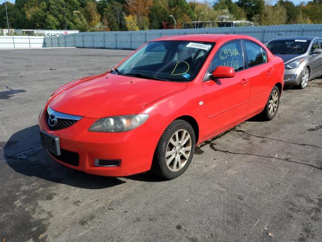 JM1BK12G481817951 - 2008 MAZDA 3 I RED photo 2