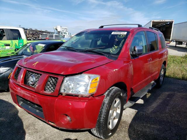 5N1BA08A97N722224 - 2007 NISSAN ARMADA SE BURGUNDY photo 2