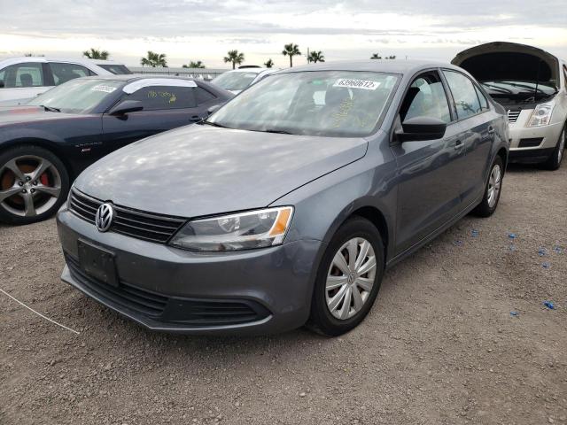 3VW2K7AJ7CM425880 - 2012 VOLKSWAGEN JETTA BASE GRAY photo 2