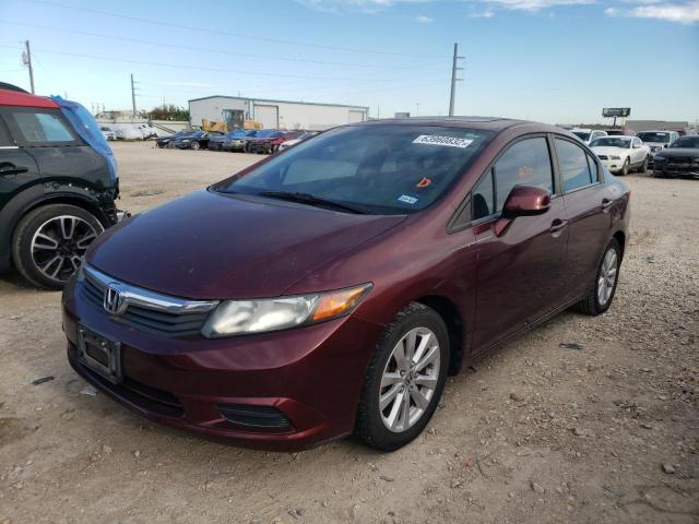 2HGFB2F92CH532132 - 2012 HONDA CIVIC EXL Bordo foto 2