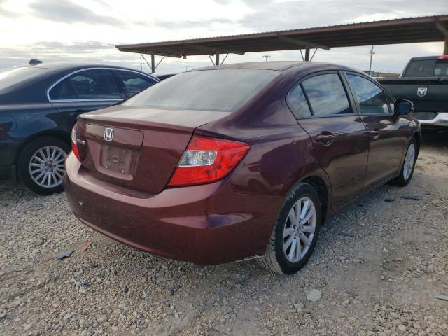 2HGFB2F92CH532132 - 2012 HONDA CIVIC EXL Bordo foto 4