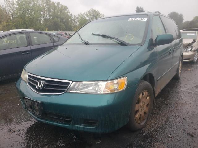 2HKRL18612H562346 - 2002 HONDA ODYSSEY EX GREEN photo 2