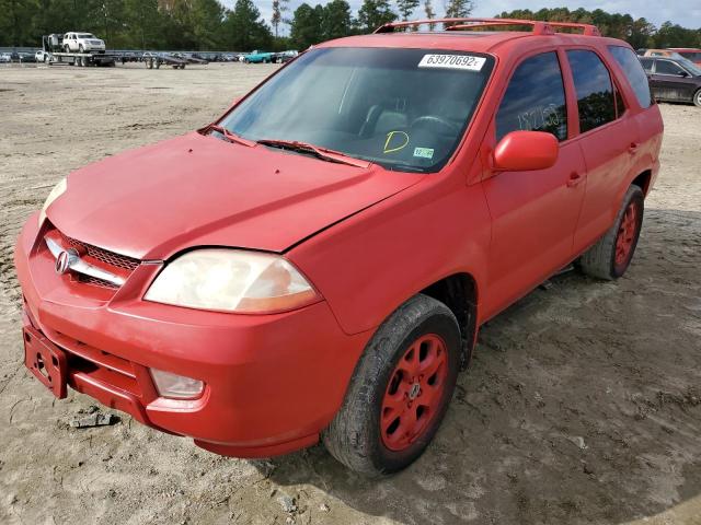 2HNYD18841H543477 - 2001 ACURA MDX TOURIN RED photo 2