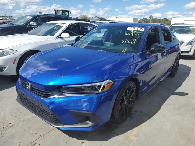 2HGFE2F55NH518796 - 2022 HONDA CIVIC SPOR 蓝色 照片 2