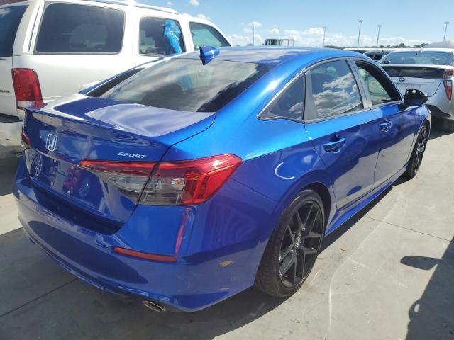 2HGFE2F55NH518796 - 2022 HONDA CIVIC SPOR 蓝色 照片 4