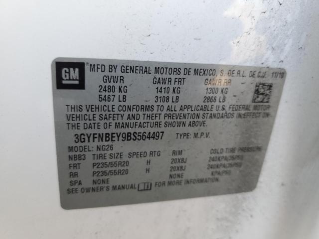 3GYFNBEY9BS564497 - 2011 CADILLAC SRX PERFOR 白色 照片 10