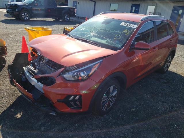 KNDCB3LC7N5533908 - 2022 KIA NIRO LX ORANGE photo 2