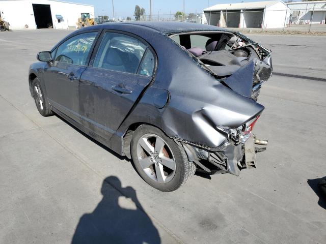 19XFA16649E029031 - 2009 HONDA CIVIC LX-S ნაცრისფერი ფოტო 3