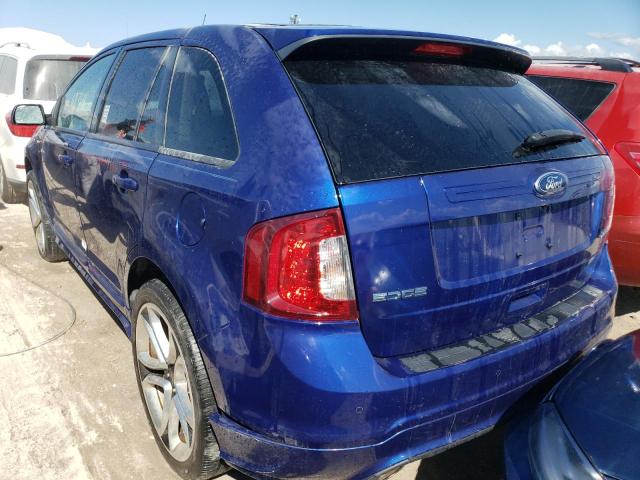 2FMDK3AKXDBA40065 - 2013 FORD EDGE SPORT BLUE photo 3