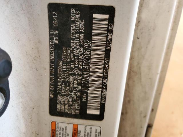 JF1ZNAA14D2706782 - 2013 TOYOTA SCION FR-S WHITE photo 10