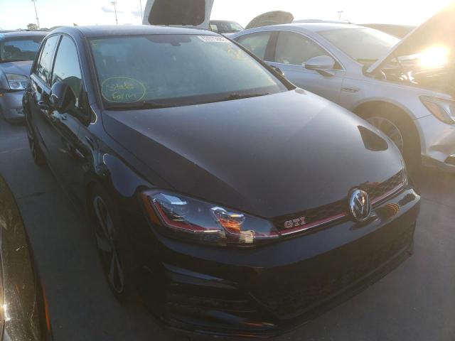 3VW5T7AU6KM007149 - 2019 VOLKSWAGEN GTI S BLACK photo 1