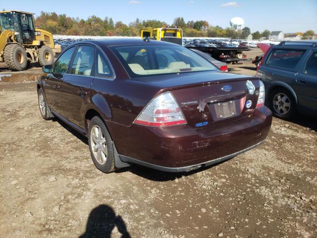 1FAHP27WX9G121309 - 2009 FORD TAURUS BURGUNDY photo 3