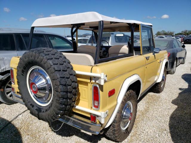 U15GLR88963 - 1973 FORD BRONCO YELLOW photo 4