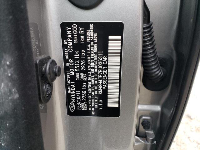 KMHGH4JF7BU036311 - 2011 HYUNDAI EQUUS SIGN GRAY photo 10