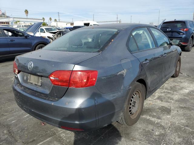 3VW2K7AJ9DM271545 - 2013 VOLKSWAGEN JETTA BASE GRAY photo 4