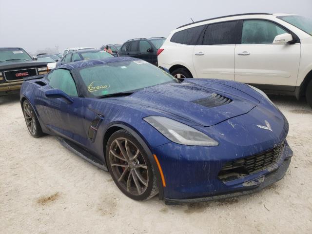 1G1YX2D79K5105605 - 2019 CHEVROLET CORVETTE G BLUE photo 1