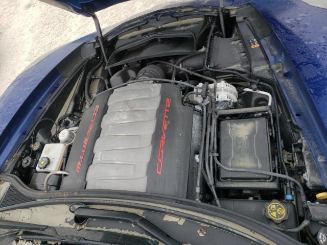 1G1YX2D79K5105605 - 2019 CHEVROLET CORVETTE G BLUE photo 7