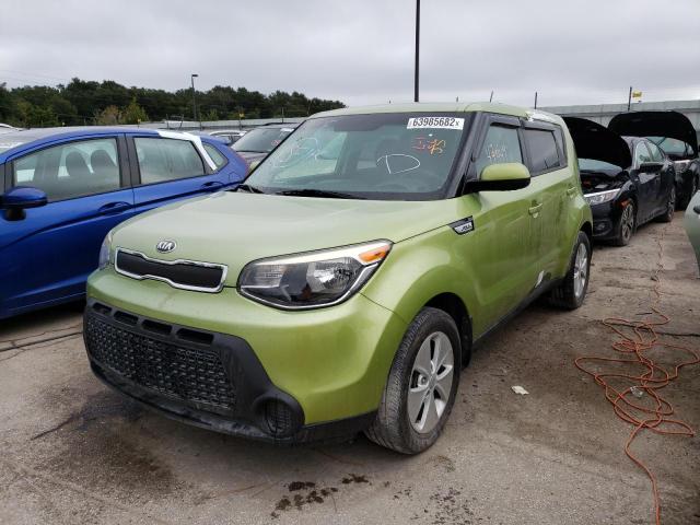 KNDJN2A2XF7807725 - 2015 KIA SOUL GREEN photo 2