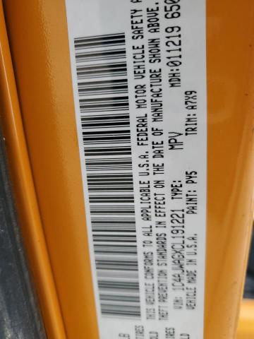 1C4AJWAGXCL191221 - 2012 JEEP WRANGLER S YELLOW photo 10