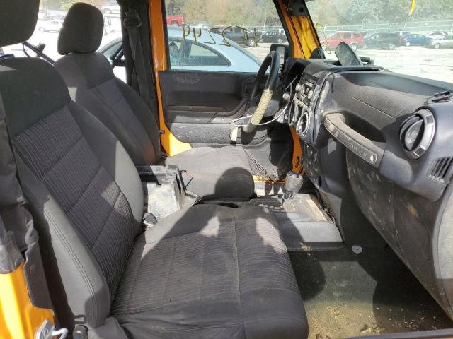 1C4AJWAGXCL191221 - 2012 JEEP WRANGLER S YELLOW photo 5