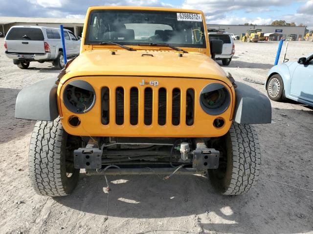 1C4AJWAGXCL191221 - 2012 JEEP WRANGLER S YELLOW photo 9