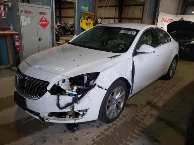 2G4GK5EX6G9103477 - 2016 BUICK REGAL WHITE photo 2