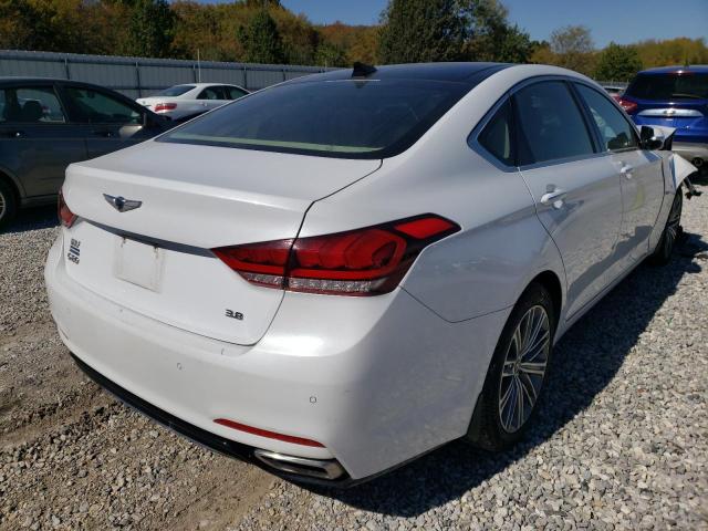 KMHGN4JE4JU245858 - 2018 GENESIS G80 BASE WHITE photo 4