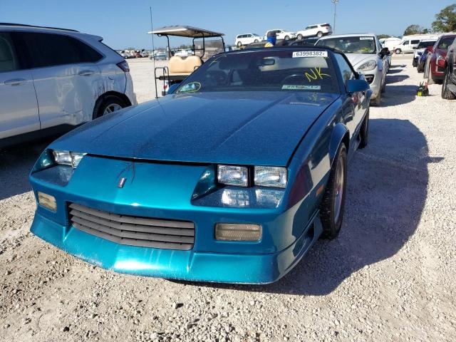 1G1FP33E0NL166953 - 1992 CHEVROLET CAMARO RS TURQUOISE photo 2