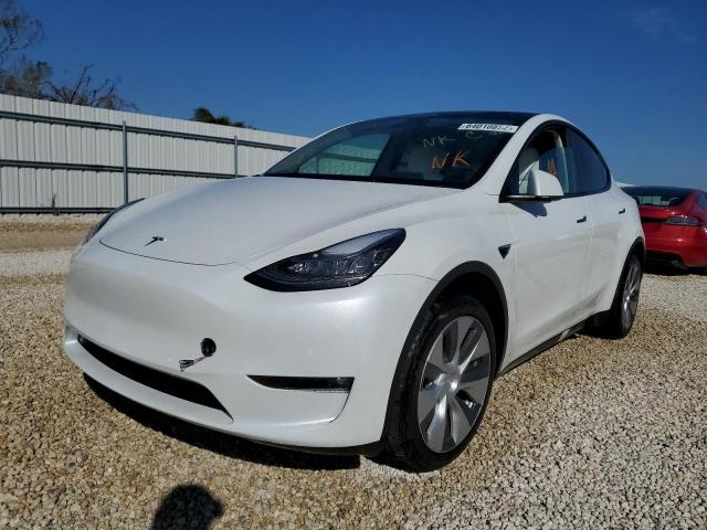 5YJYGDEE7MF283532 - 2021 TESLA MODEL Y Blanc photo 2