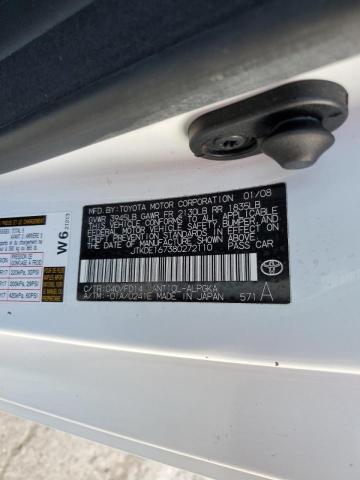 JTKDE167380272110 - 2008 TOYOTA SCION TC თეთრი ფოტო 10