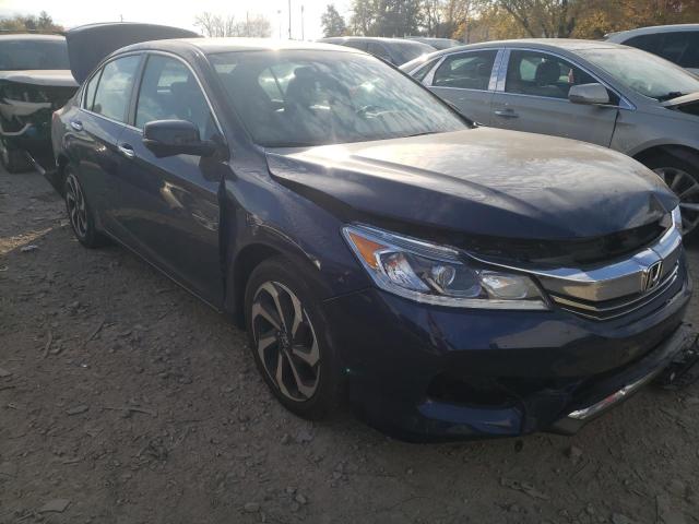 1HGCR2F89HA127445 - 2017 HONDA ACCORD EXL BLUE photo 1