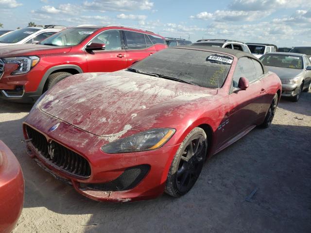 ZAM45VMA4E0109423 - 2014 MASERATI GRANTURISM RED photo 2