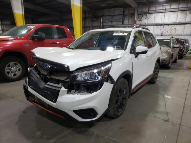 JF2SKAKC8KH531596 - 2019 SUBARU FORESTER S თეთრი ფოტო 2