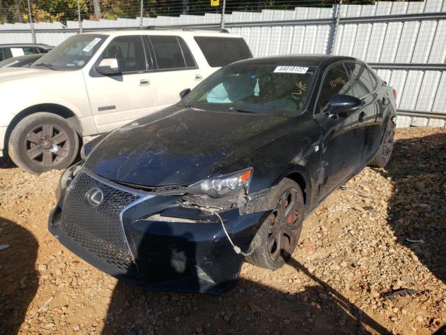 JTHBE1D28E5006570 - 2014 LEXUS IS 350 BLACK photo 2