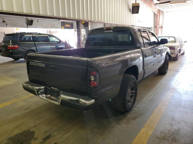 1B7HL2AXX1S307909 - 2001 DODGE DAKOTA QUA GRAY photo 4