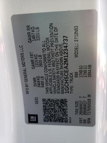 1GCHSCEA2M1234737 - 2021 CHEVROLET COLORADO L WHITE photo 13