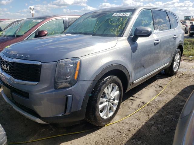 5XYP24HC5NG207922 - 2022 KIA TELLURIDE GRAY photo 2