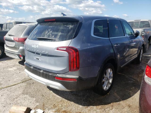 5XYP24HC5NG207922 - 2022 KIA TELLURIDE GRAY photo 4