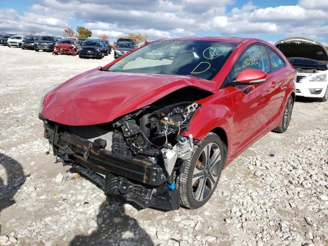 KMHDH6AH4EU025495 - 2014 HYUNDAI ELANTRA CO RED photo 2