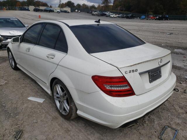 WDDGF4HB1EA958081 - 2014 MERCEDES-BENZ C 250 WHITE photo 3