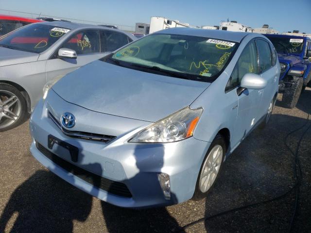 JTDZN3EU5D3225265 - 2013 TOYOTA PRIUS V TURQUOISE photo 2