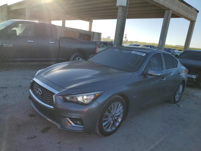 JN1EV7AP0KM516076 - 2019 INFINITI Q50 LUXE GRAY photo 2