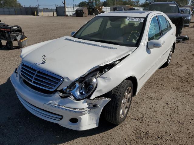 WDBRF54H86A831461 - 2006 MERCEDES-BENZ C 280 WHITE photo 2