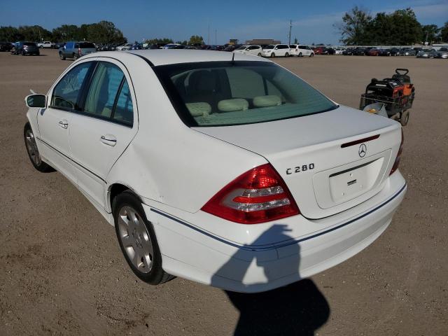 WDBRF54H86A831461 - 2006 MERCEDES-BENZ C 280 WHITE photo 3