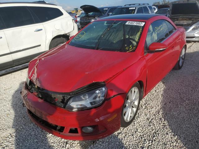 WVWBW7AH9CV015558 - 2012 VOLKSWAGEN EOS KOMFOR წითელი ფოტო 2