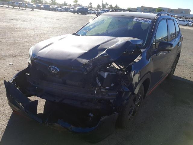 JF2SKARCXMH447630 - 2021 SUBARU FORESTER S BLACK photo 1